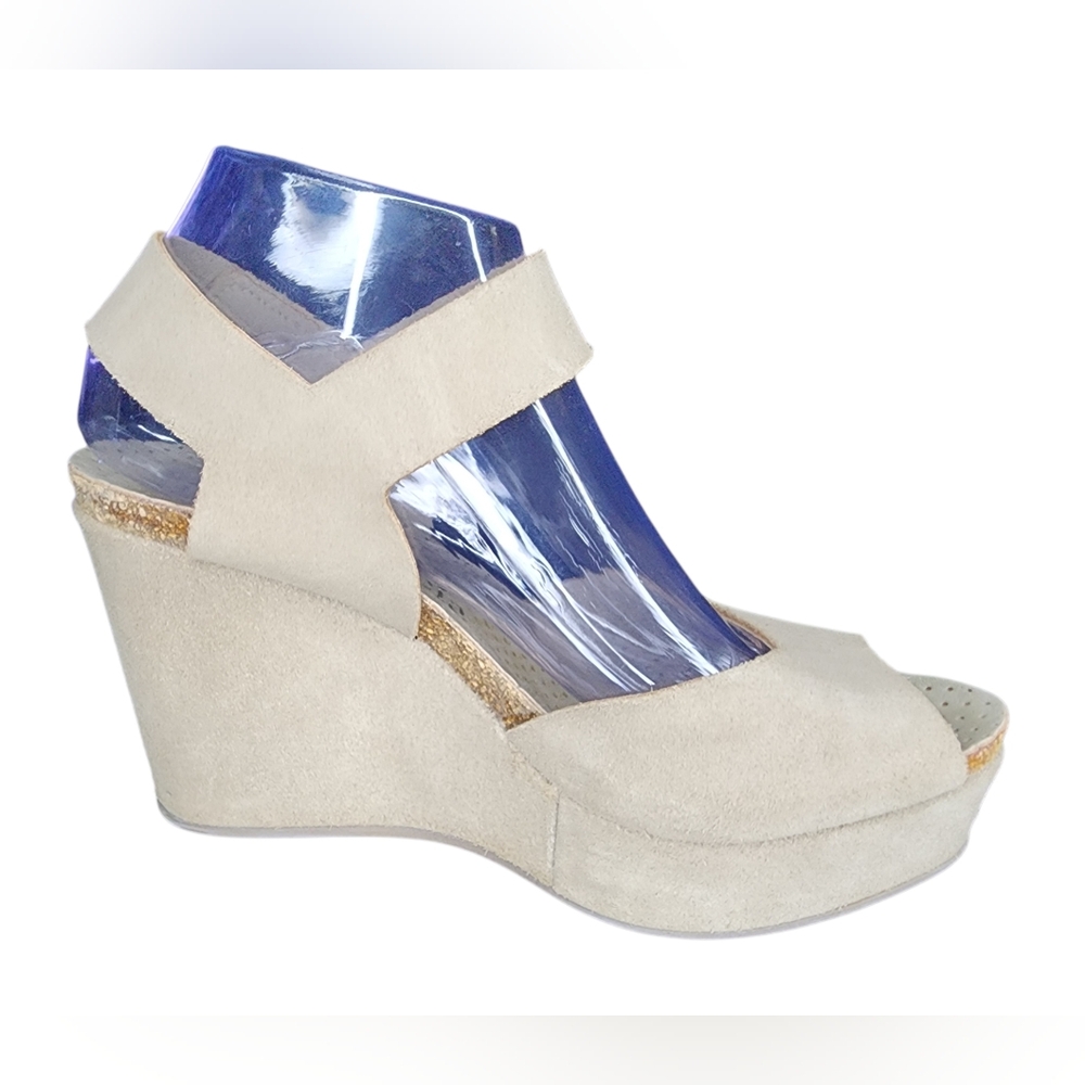 Pedro Garcia Peep Tpe Wedge Sandals, Womens 38 EU (9 US) - Picture 4 of 9